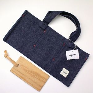 àplat aplat Vin One Bottle Wine Tote Bag Denim + Petit Bois Wooden Cheese Board